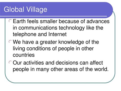 global village theory|Iba pa.